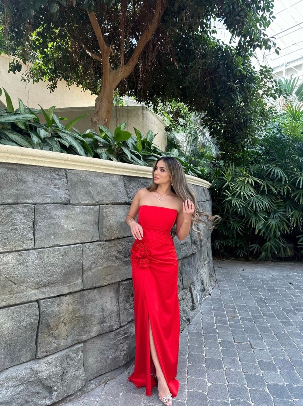 NBD Revolve Jake Gown in Red Rosette Size Medium NWD